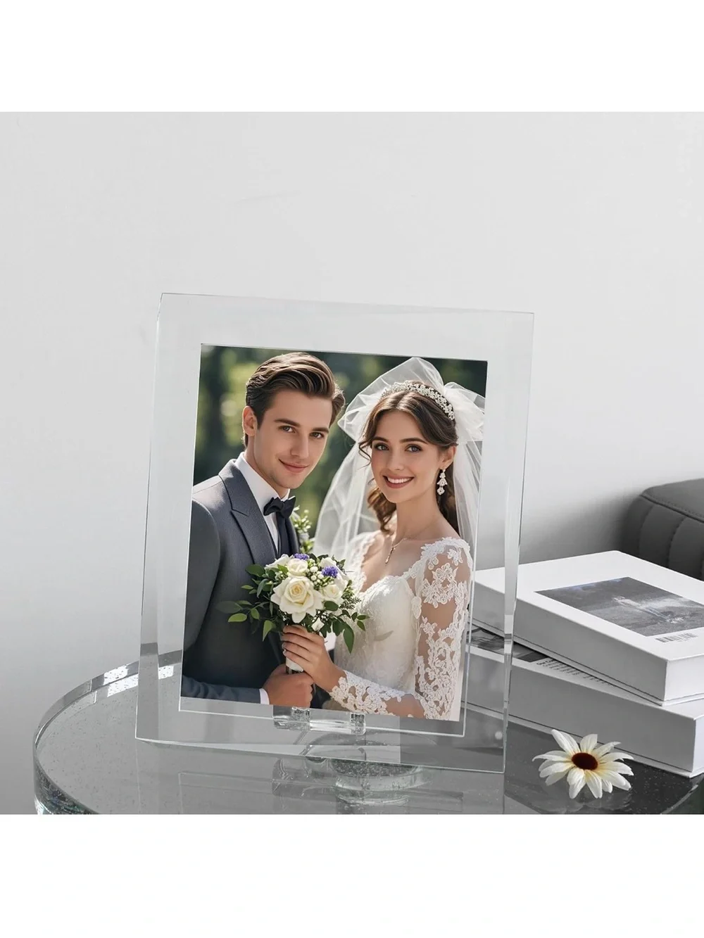 8” x 10” Crystal Clear Picture Frame, Gift Decor - New/Open Box